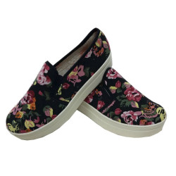 Slip On High Flower Bk